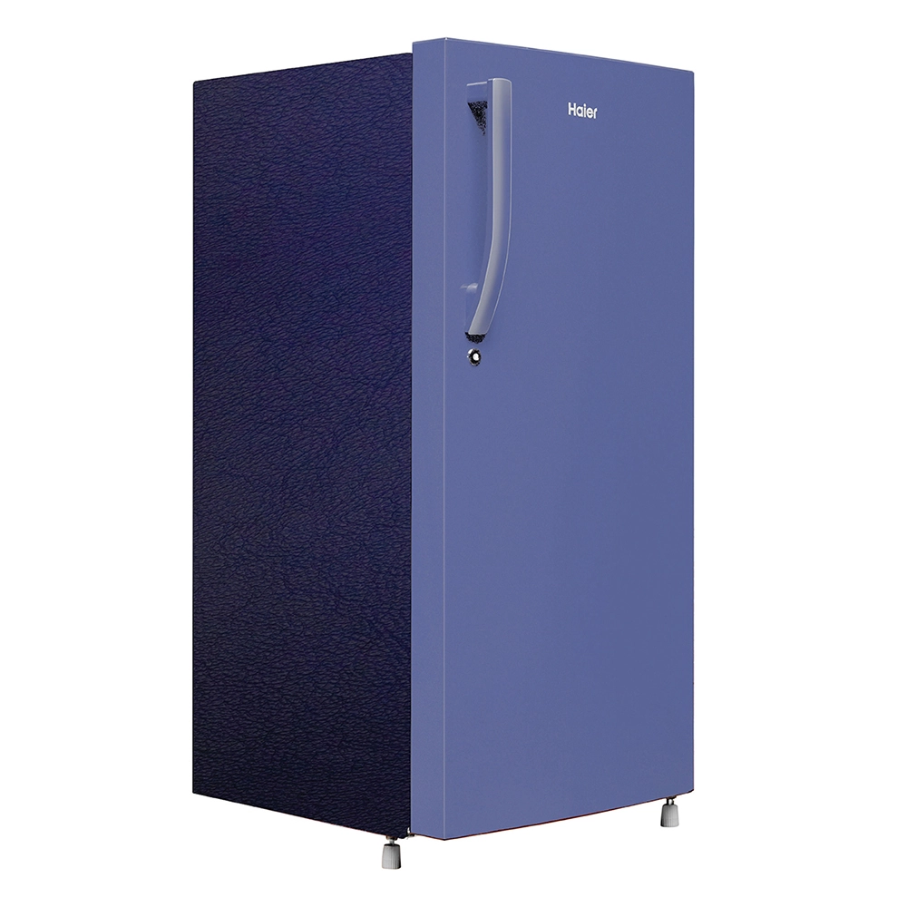 Haier 190L 2 Star Direct Cool Single Door Refrigerator with Toughened Glass Shelf in Stylish radish Blue finish HRD-2102BRB-P